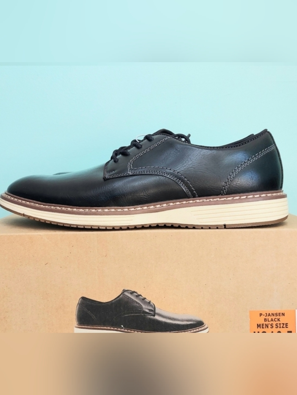 Steve Madden P-Jansen Neutral Black and Tan Oxfords Men's Size 10.5 NWT Preppy